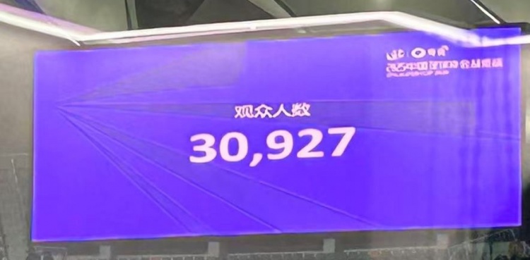  2025年超級杯上座人數30927