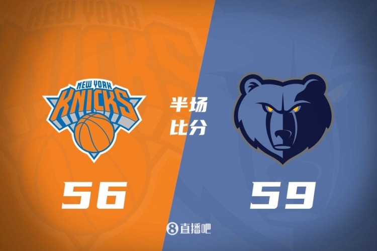  半場戰報：尼克斯落后灰熊3分 布倫森攬11分5板4助 莫蘭特13分