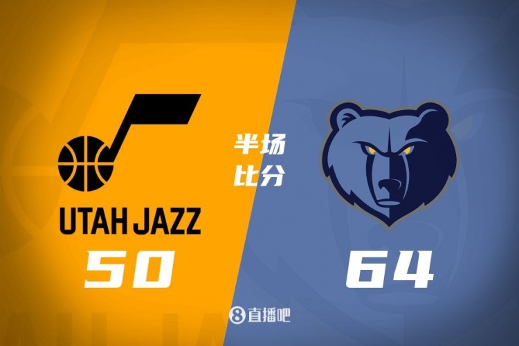  半場戰報-灰熊領先爵士14分 莫蘭特12分3助 肯納德13分