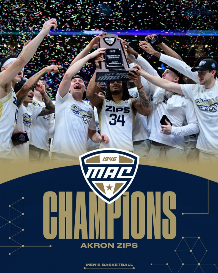  詹姆斯祝賀阿克倫大學賽區奪冠晉級NCAA全國賽：恭喜家鄉球隊！