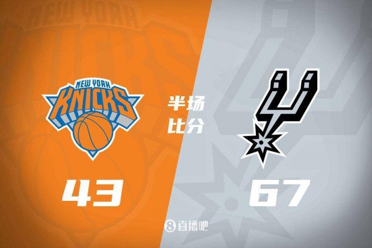  花了？馬刺半場4人得分上雙67-43領先尼克斯24分 唐斯19分