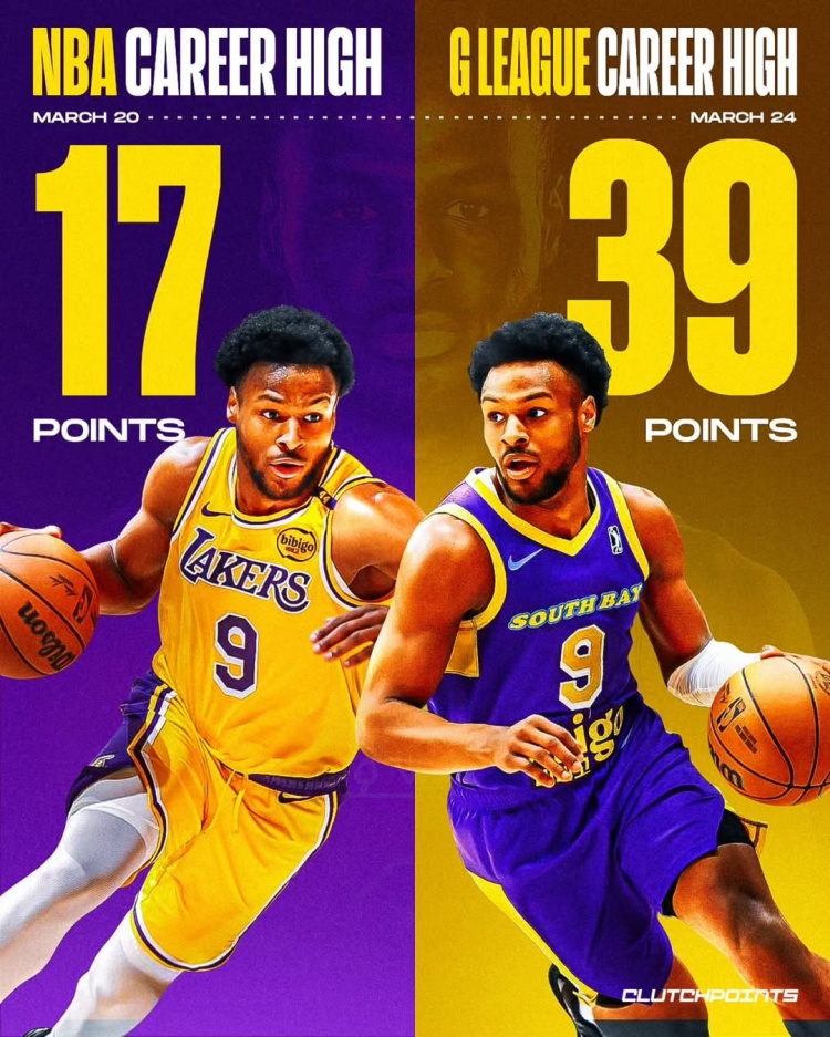  在進步！布朗尼一周內先后創下個人NBA和G聯盟單場得分新紀錄