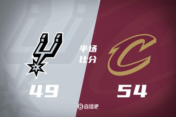  半場戰報-米切爾15+7 卡斯爾12中3 騎士54-49領先馬刺
